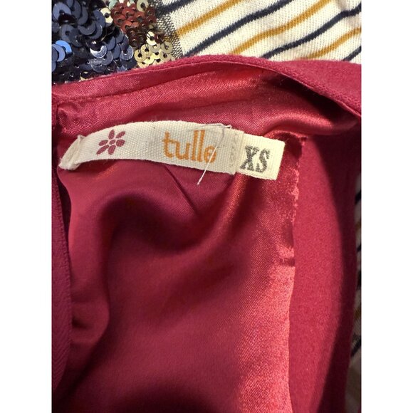 Tulle‎ Magenta Pink Wool A Line Dress - Picture 4 of 5